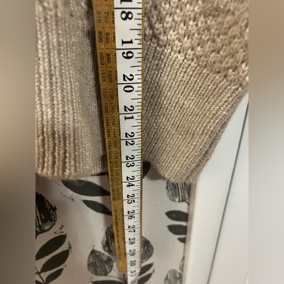 Who What Wear Cozy Cream Cable Knit Cardigan Sweater Size M Cabincore Eclectic - Picture 5 of 8